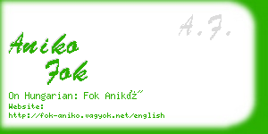 aniko fok business card